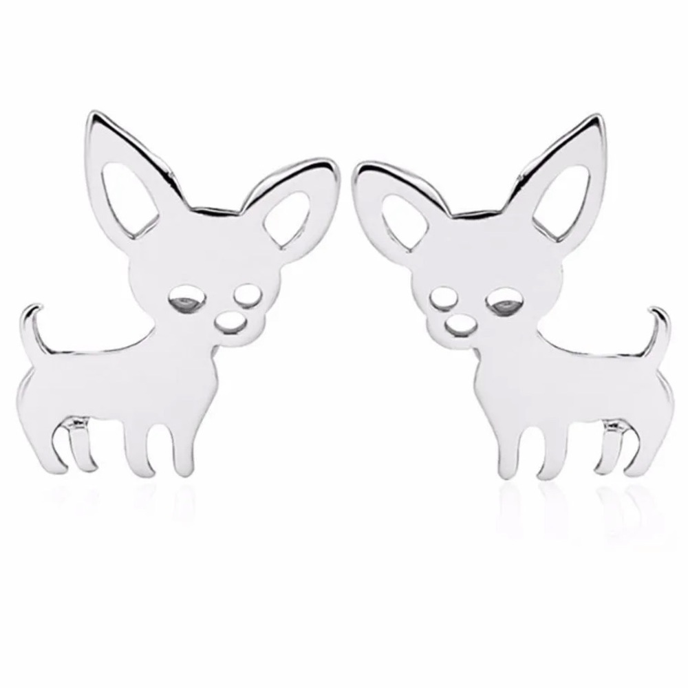 Super Cute Chihuahua Stud Earrings